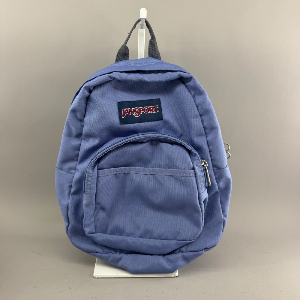 JanSport Half Pint Mini Backpack Perwinkle Blue Polyester Canvas Small Rucksack